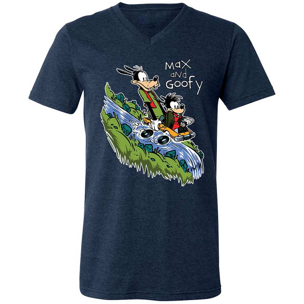 Unisex V-Neck T-Shirt - 6G9PMVRY - Heather Navy - 13