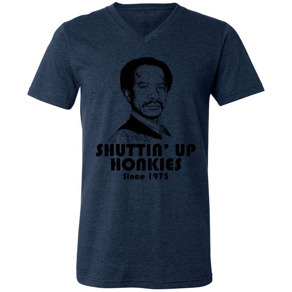Unisex V-Neck T-Shirt - 3W5CUR5W - Heather Navy - 13