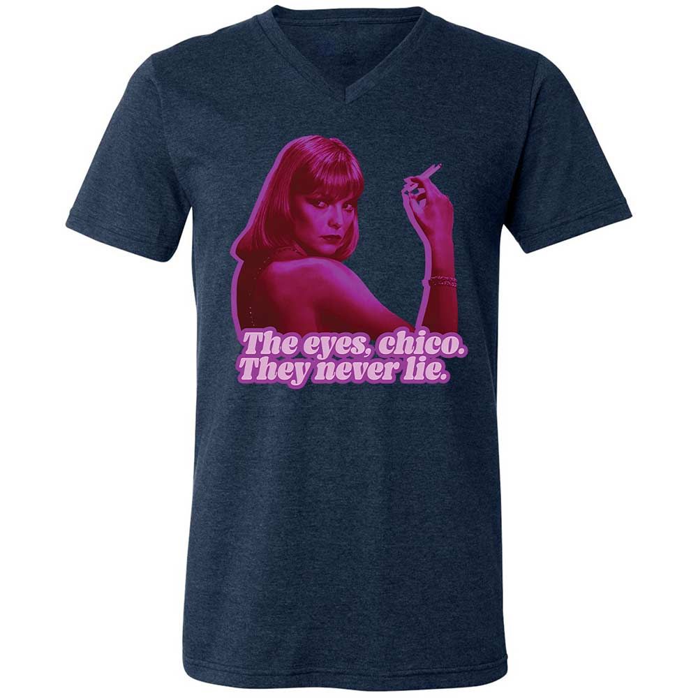 Unisex V-Neck T-Shirt - J5LRWTQW - Heather Navy - 13