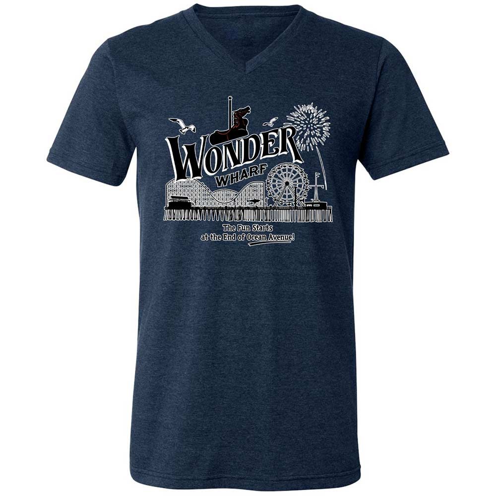 Unisex V-Neck T-Shirt - 9GY81CP5 - Heather Navy - 13