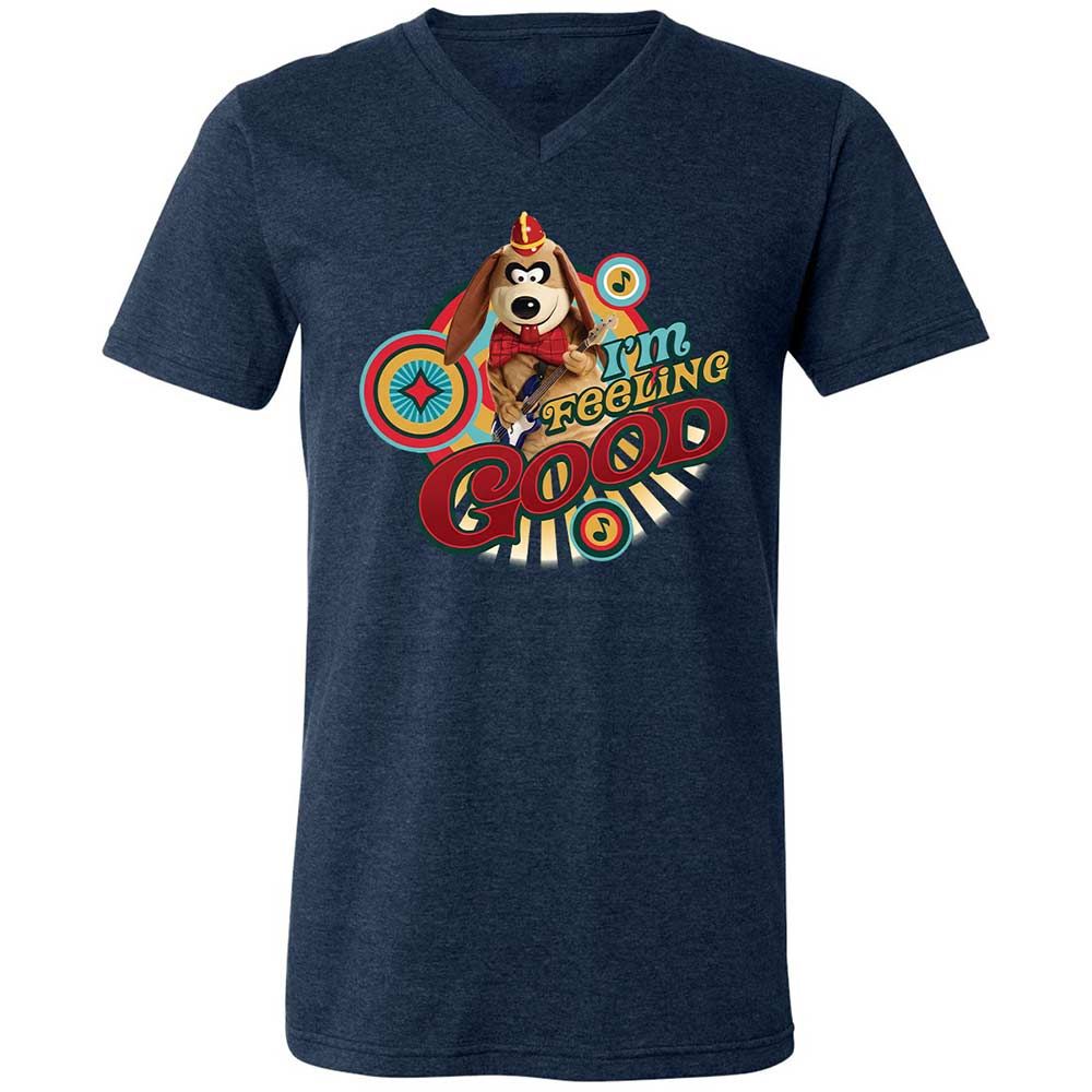 Unisex V-Neck T-Shirt - ZPXMV98X - Heather Navy - 13