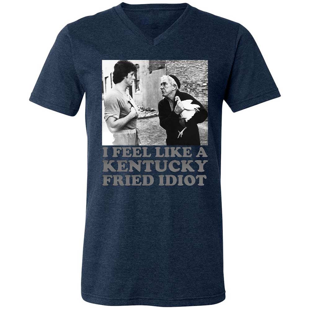 Unisex V-Neck T-Shirt - EJASL6Y7 - Heather Navy - 13