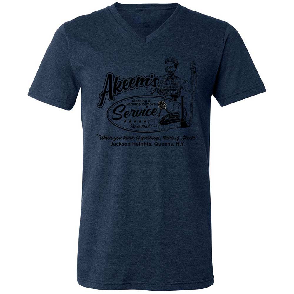 Unisex V-Neck T-Shirt - Q2JNT3ZA - Heather Navy - 13
