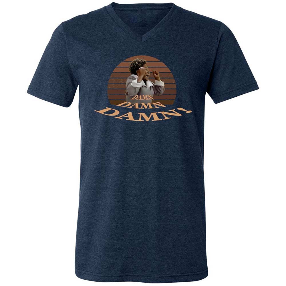 Unisex V-Neck T-Shirt - WFFFZ6DF - Heather Navy - 13