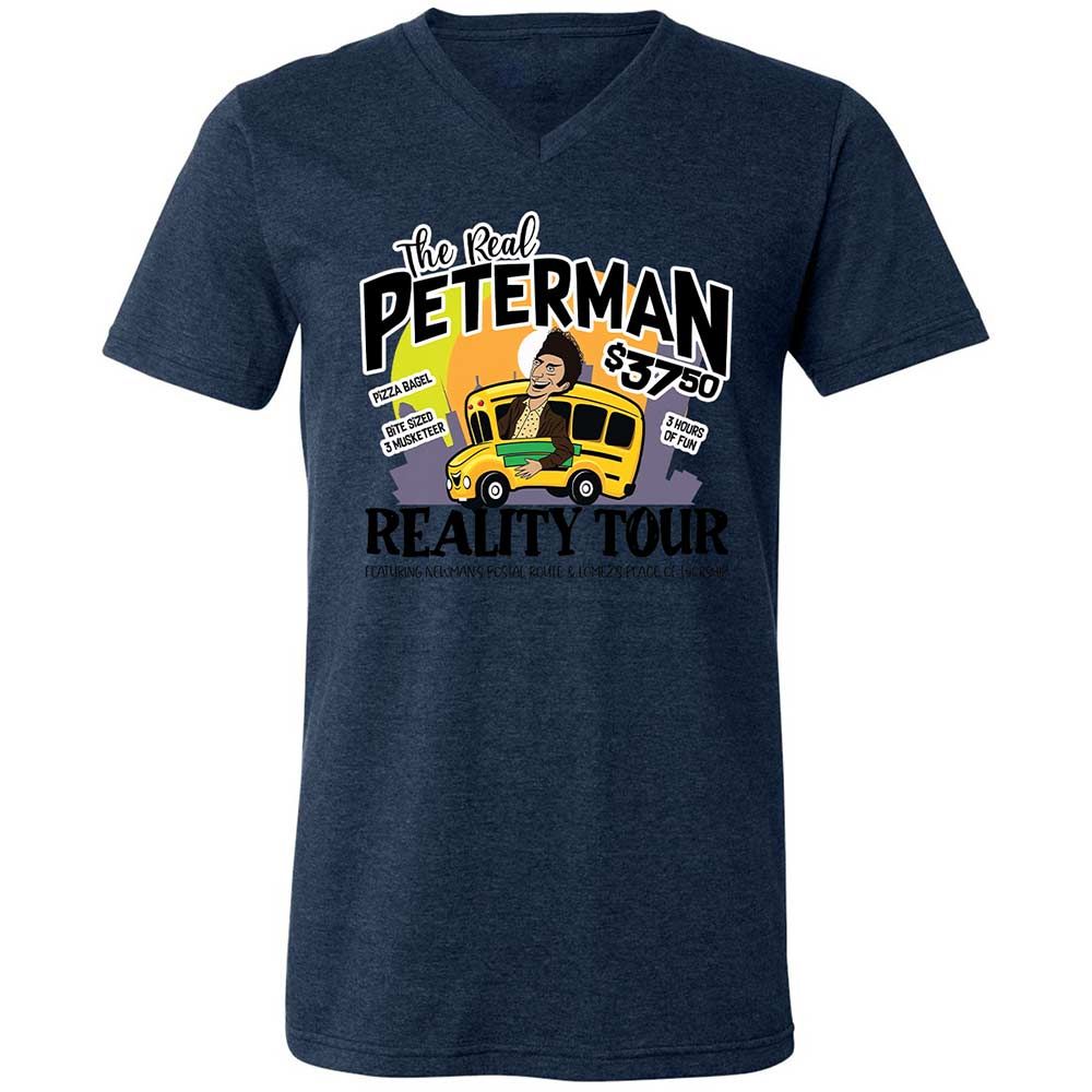 Unisex V-Neck T-Shirt - 68PQ4YWN - Heather Navy - 13