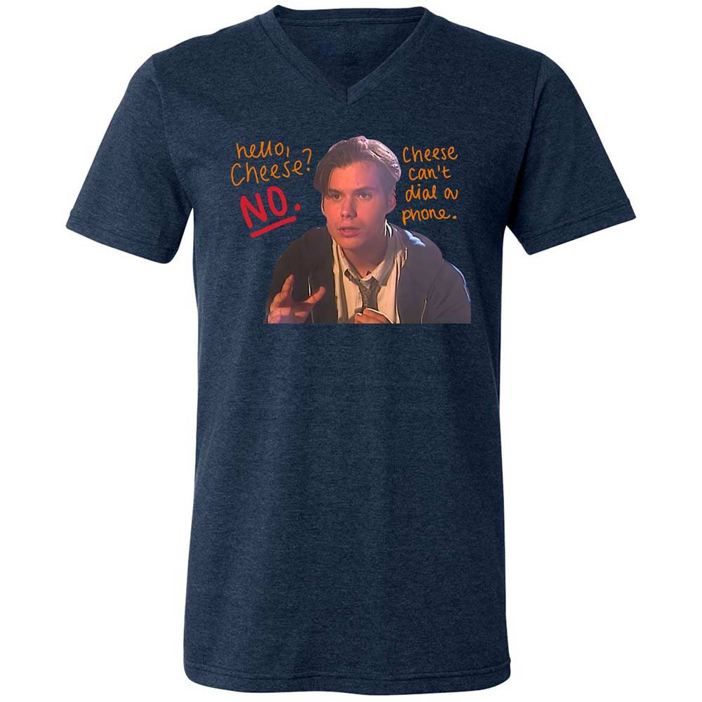 Unisex V-Neck T-Shirt - ZZ75A513 - Heather Navy - 13