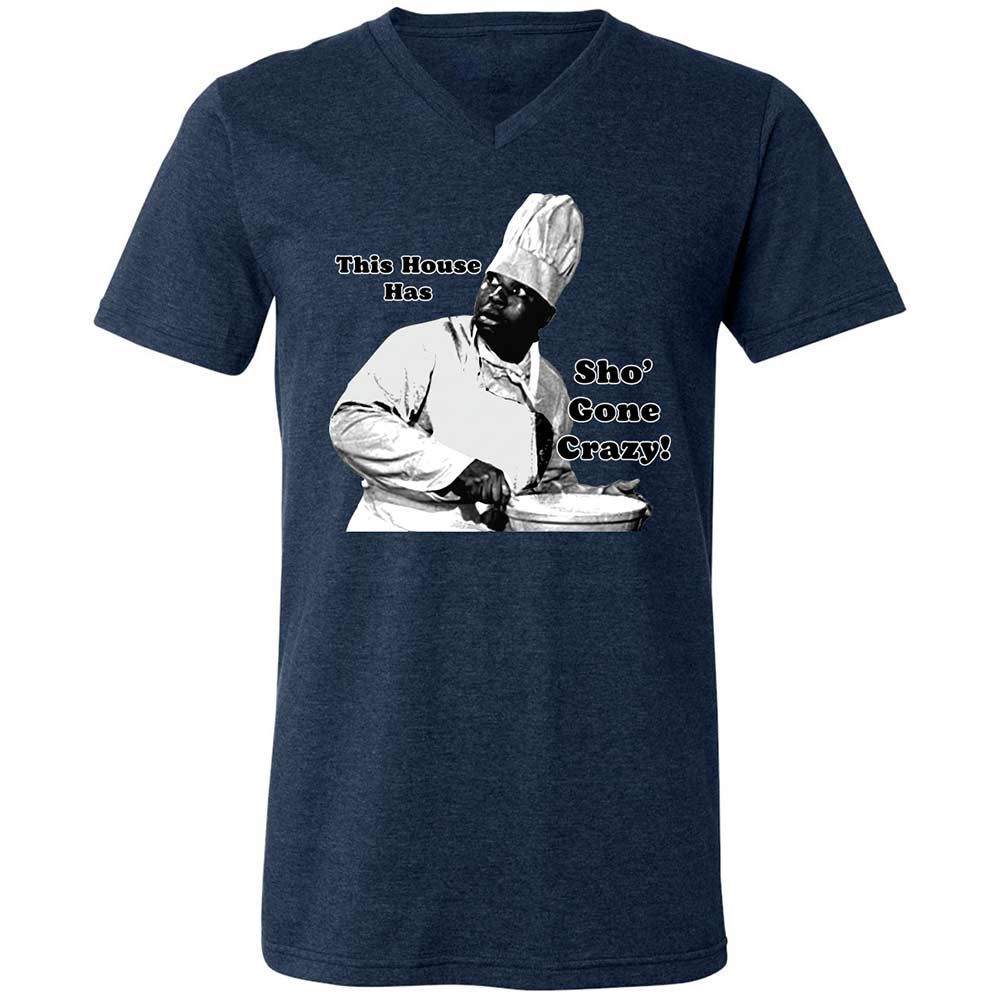 Unisex V-Neck T-Shirt - D2QFEQRA - Heather Navy - 13