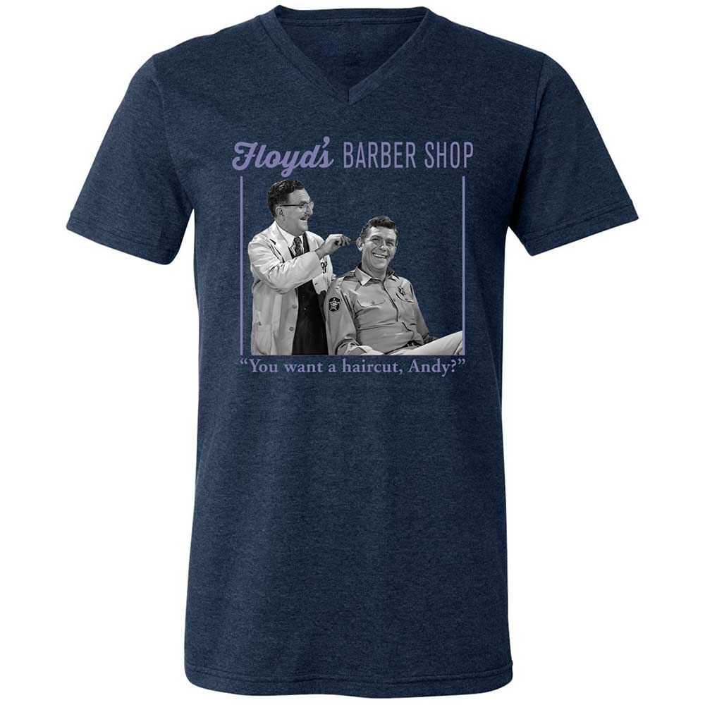 Unisex V-Neck T-Shirt - 7GGXYFWT - Heather Navy - 13