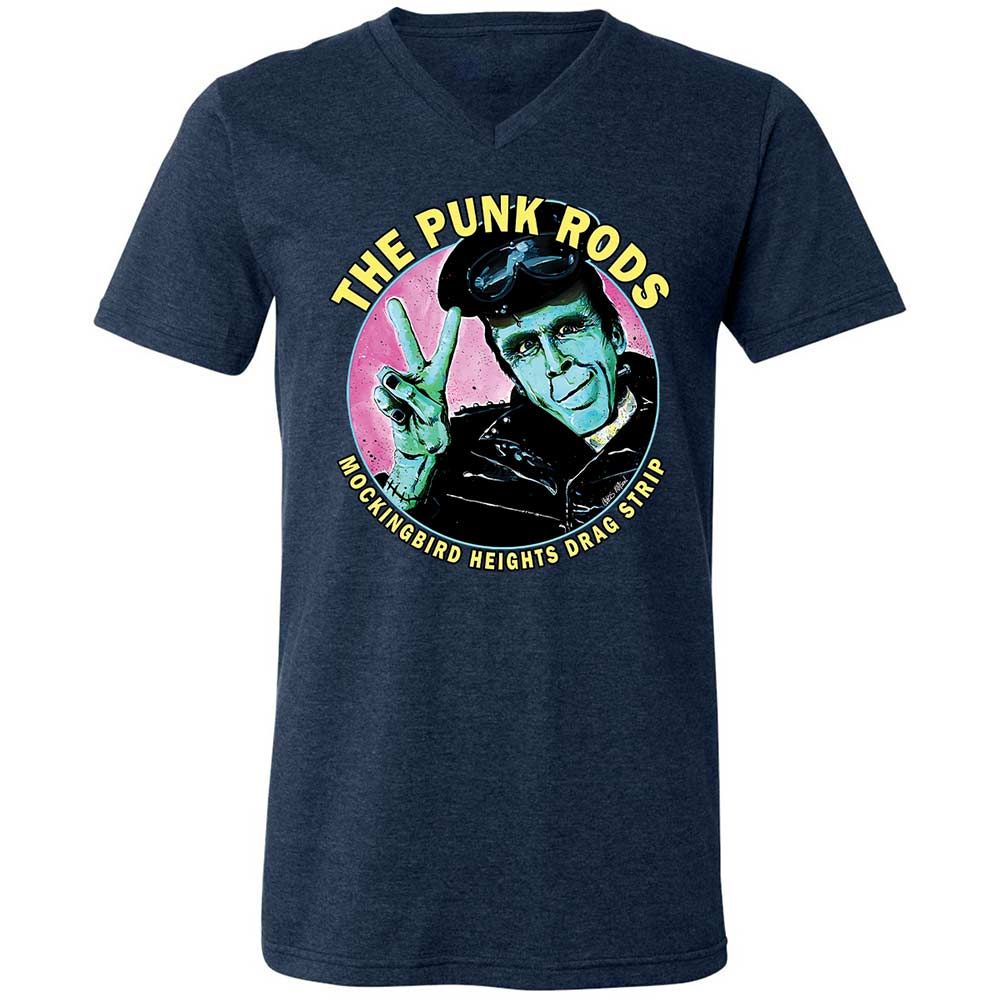 Unisex V-Neck T-Shirt - 9S9WHDHM - Heather Navy - 13