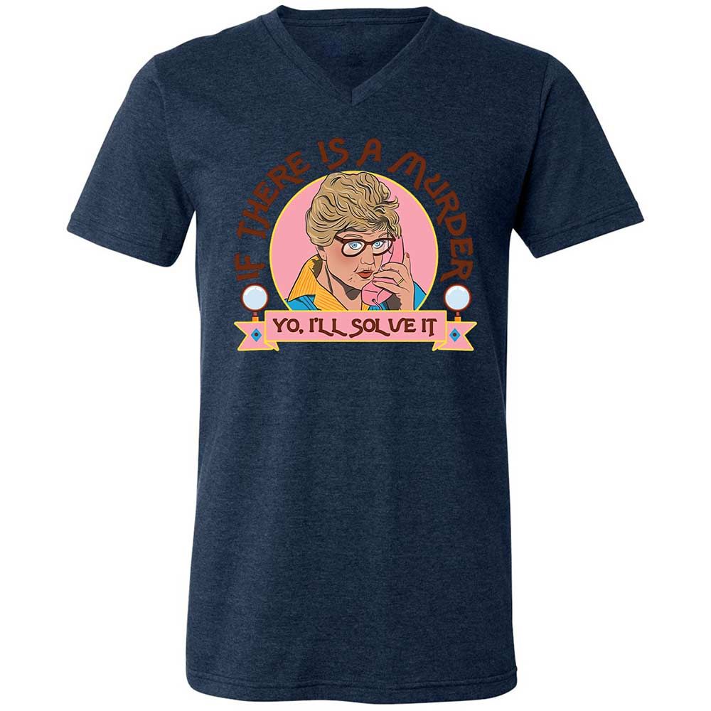 Unisex V-Neck T-Shirt - CEMHUW21 - Heather Navy - 13