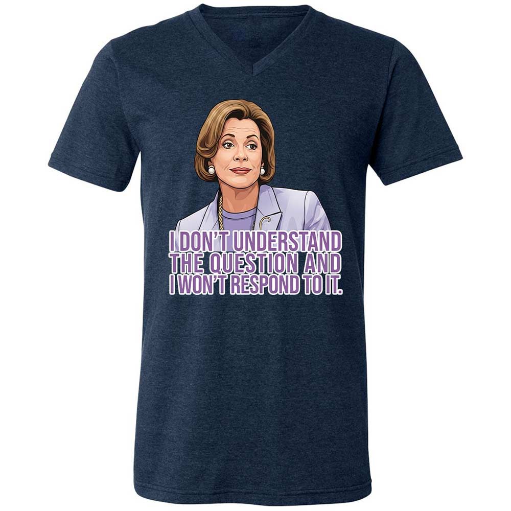 Unisex V-Neck T-Shirt - 23YBNVVS - Heather Navy - 13