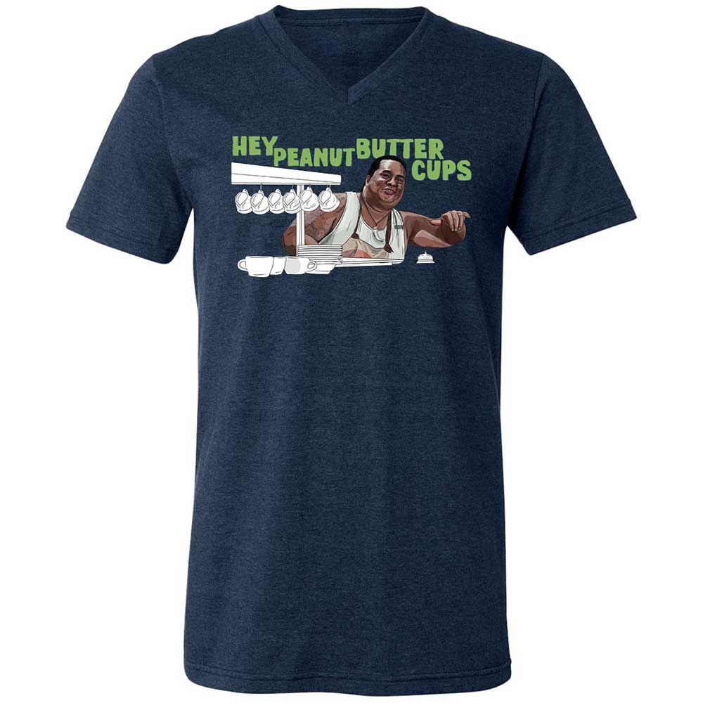 Unisex V-Neck T-Shirt - HWVL5234 - Heather Navy - 13