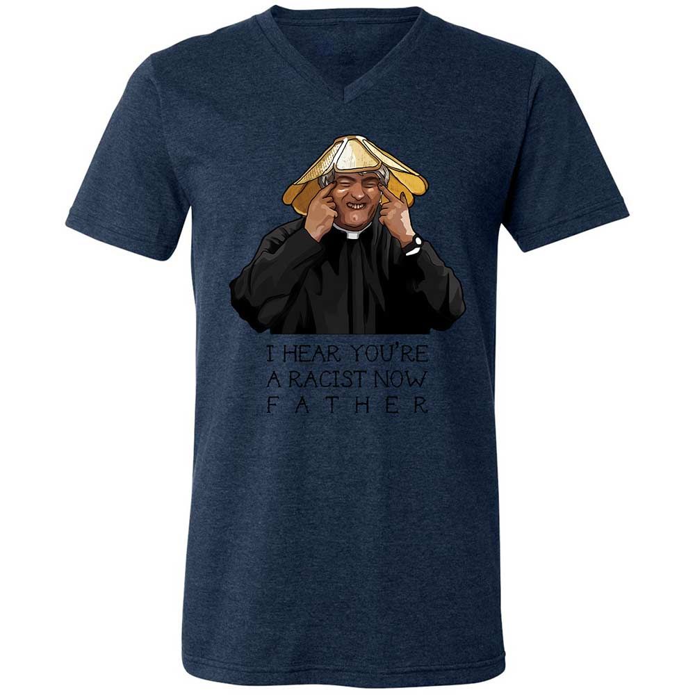 Unisex V-Neck T-Shirt - VPAZ8UAH - Heather Navy - 13