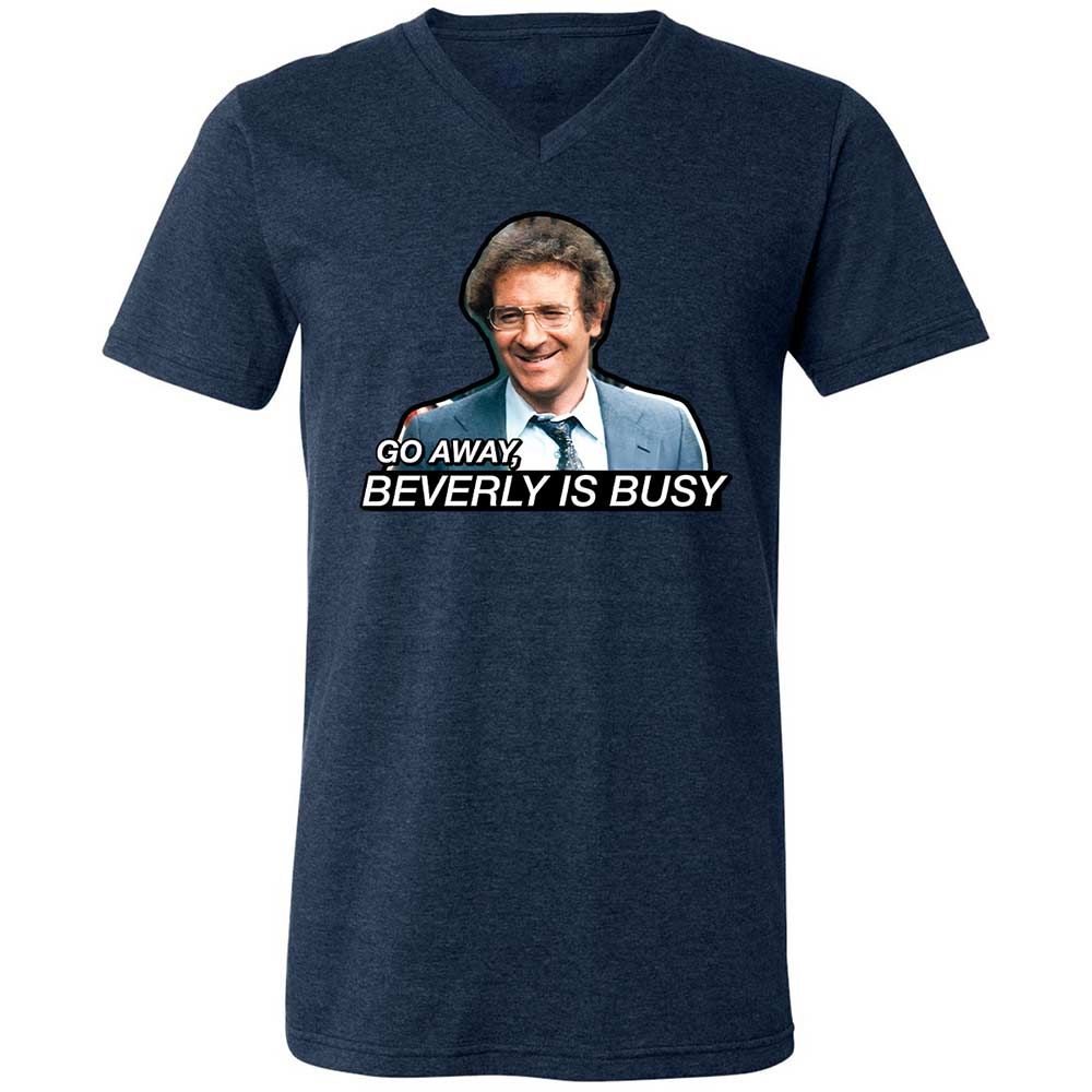 Unisex V-Neck T-Shirt - W77PZ8AL - Heather Navy - 13