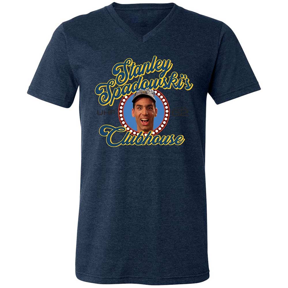 Unisex V-Neck T-Shirt - 3YQRUP86 - Heather Navy - 13