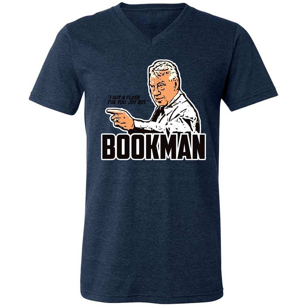 Unisex V-Neck T-Shirt - UJK49UVD - Heather Navy - 13
