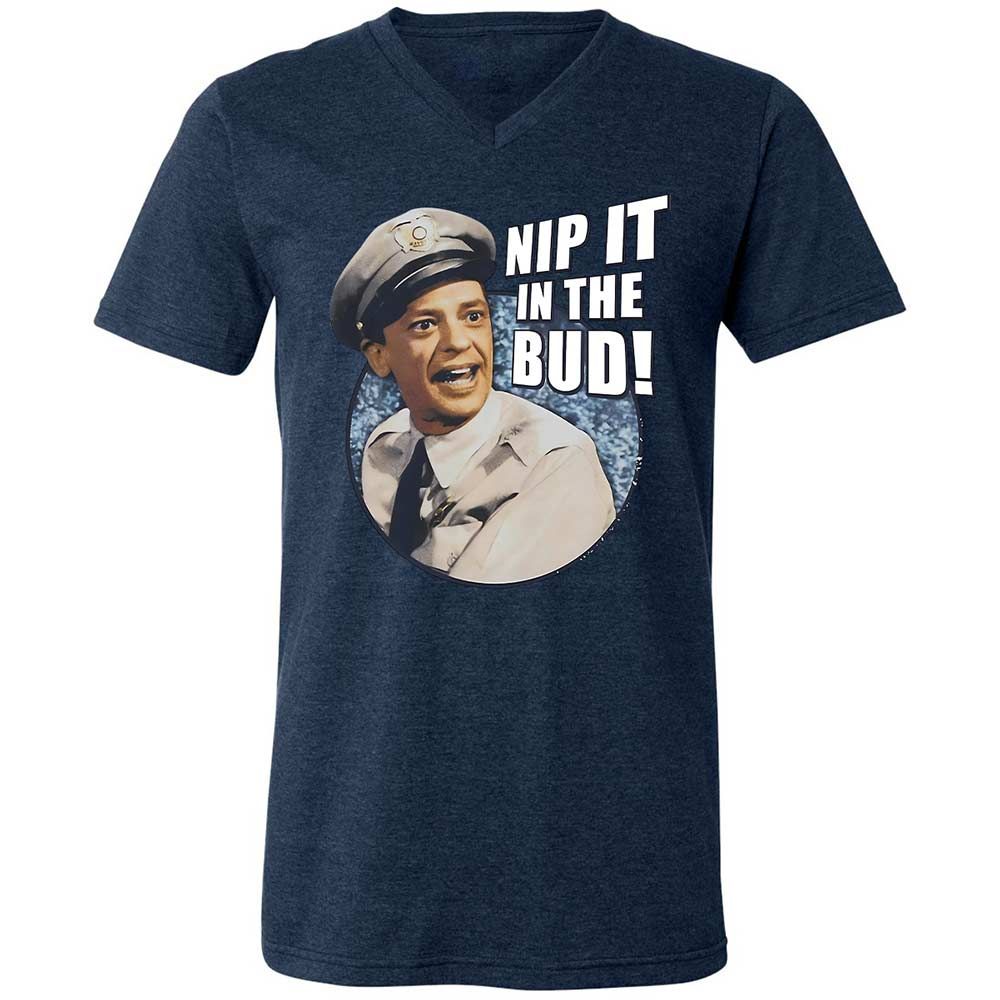 Unisex V-Neck T-Shirt - BSDMNSVM - Heather Navy - 13