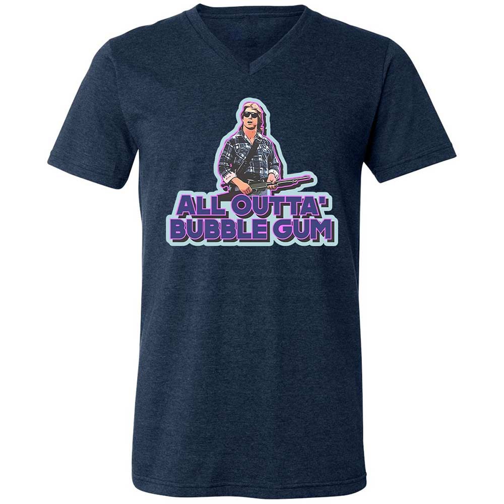 Unisex V-Neck T-Shirt - 2SQ2ZALE - Heather Navy - 13
