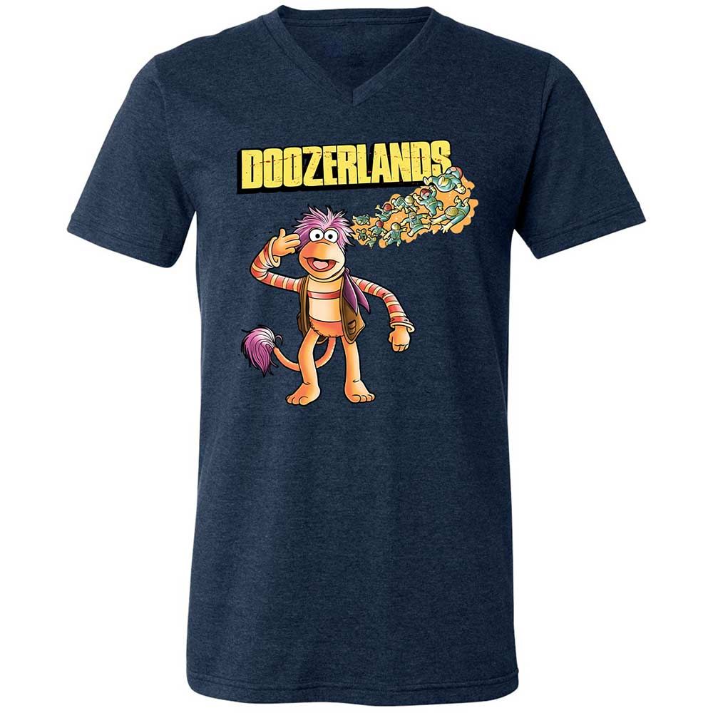 Unisex V-Neck T-Shirt - 3R6U3GJK - Heather Navy - 13