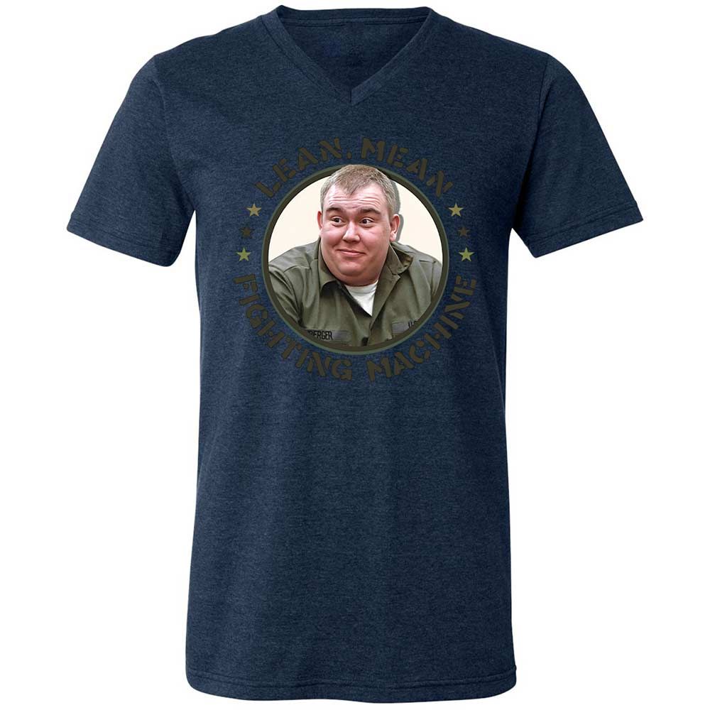 Unisex V-Neck T-Shirt - E54QFZNS - Heather Navy - 13