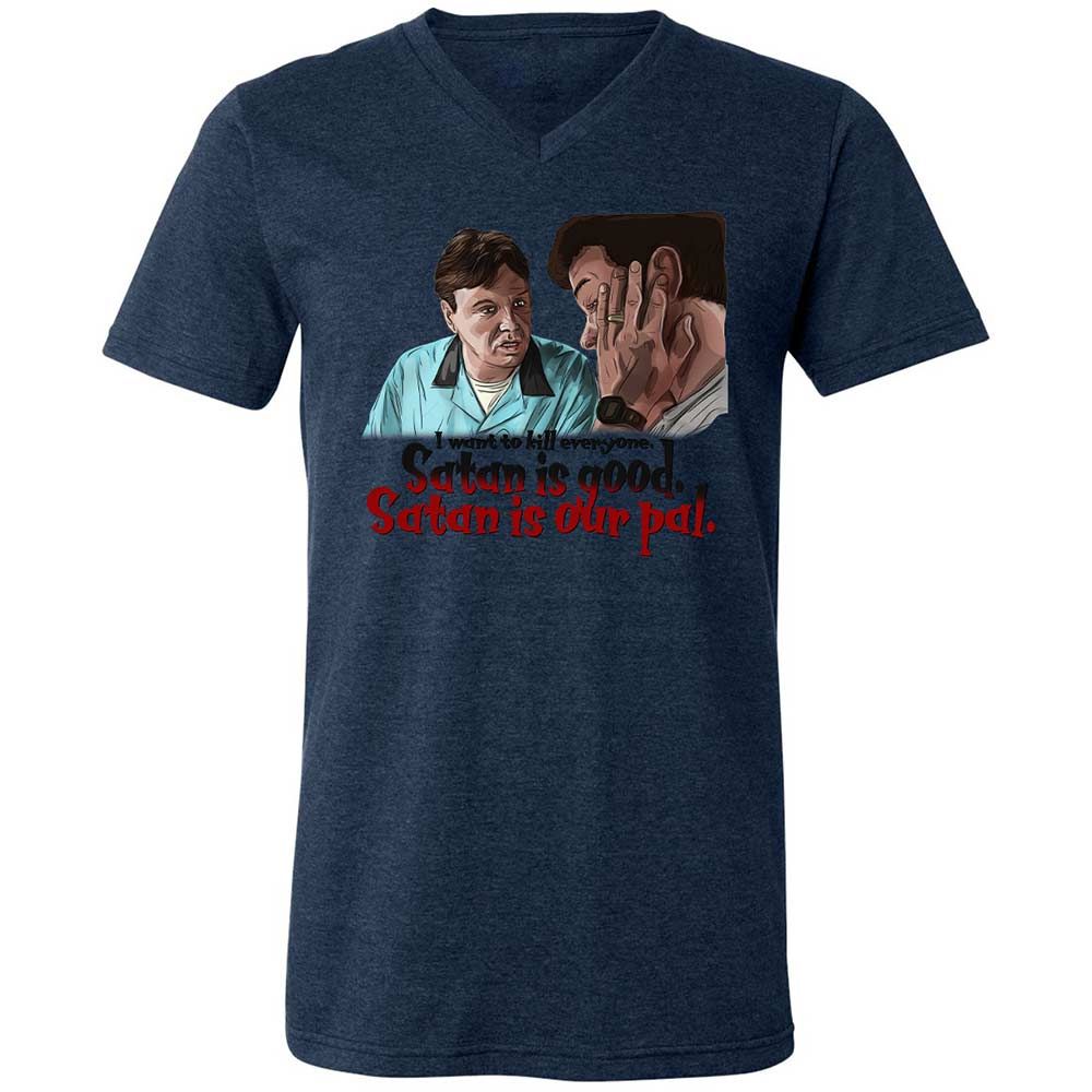 Unisex V-Neck T-Shirt - NB94S4HM - Heather Navy - 13