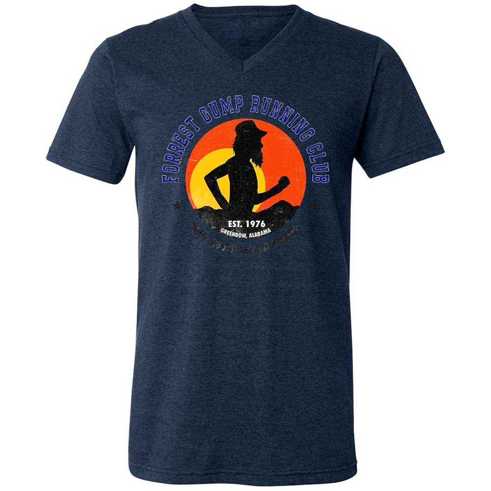 Unisex V-Neck T-Shirt - 5VK5WPBD - Heather Navy - 13