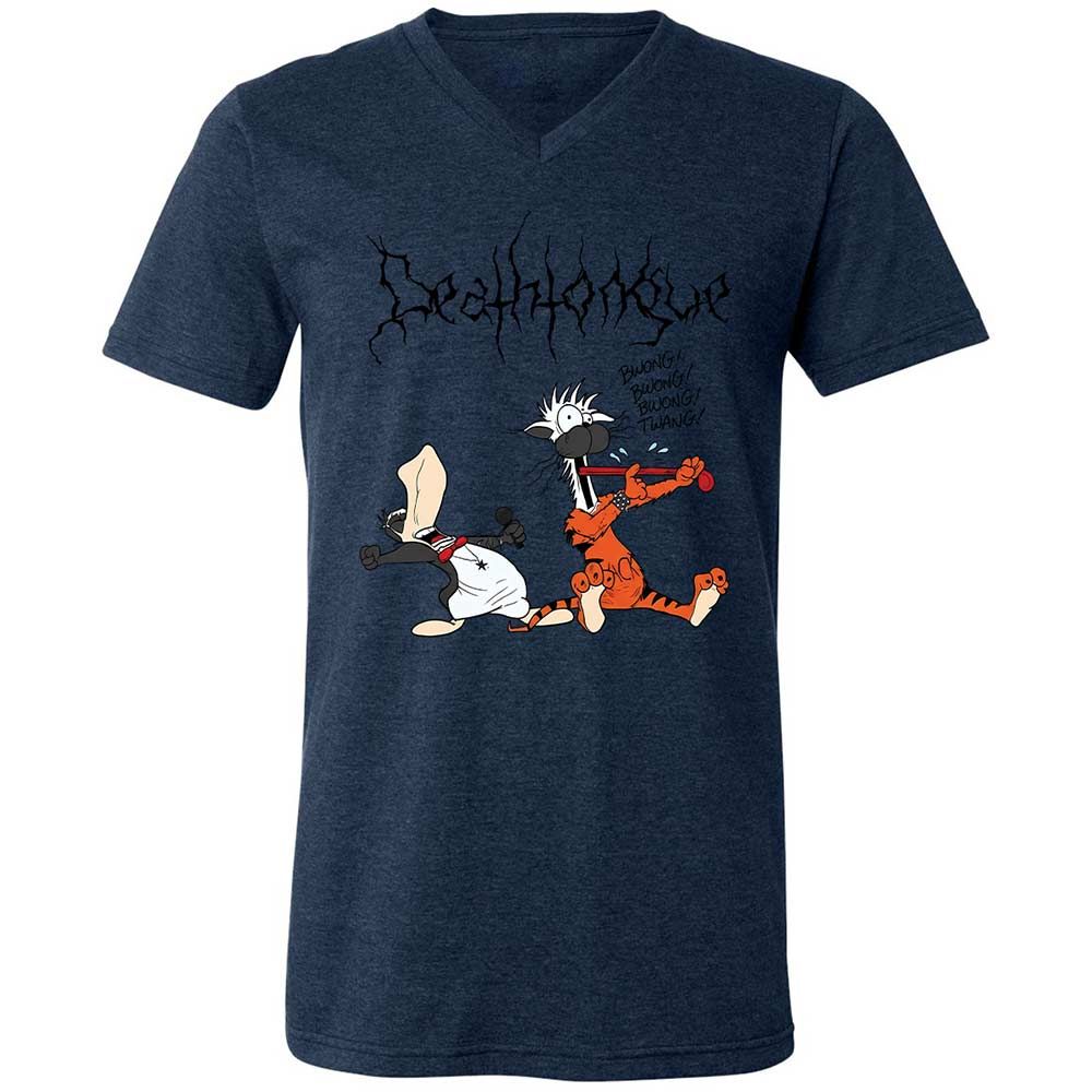 Unisex V-Neck T-Shirt - BV5STU4C - Heather Navy - 13