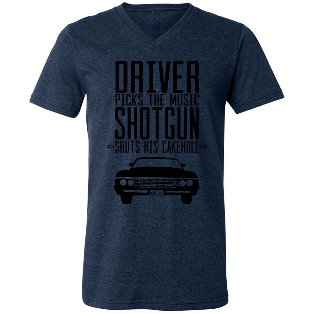 Unisex V-Neck T-Shirt - 83Y1225L - Heather Navy - 13