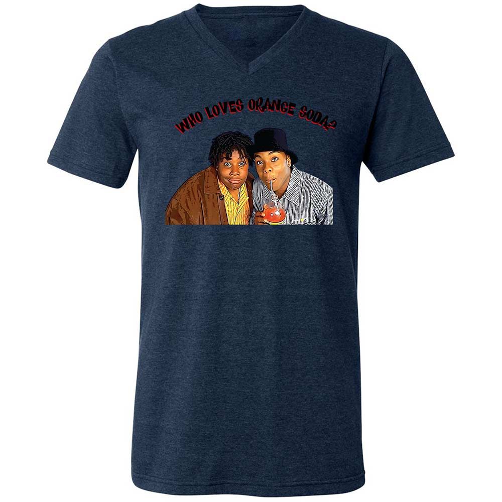 Unisex V-Neck T-Shirt - 6QLHPXE3 - Heather Navy - 13