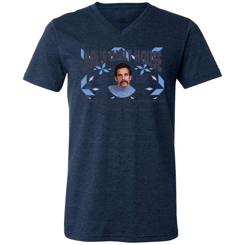 Unisex V-Neck T-Shirt - 36S9GH1R - Heather Navy - 13