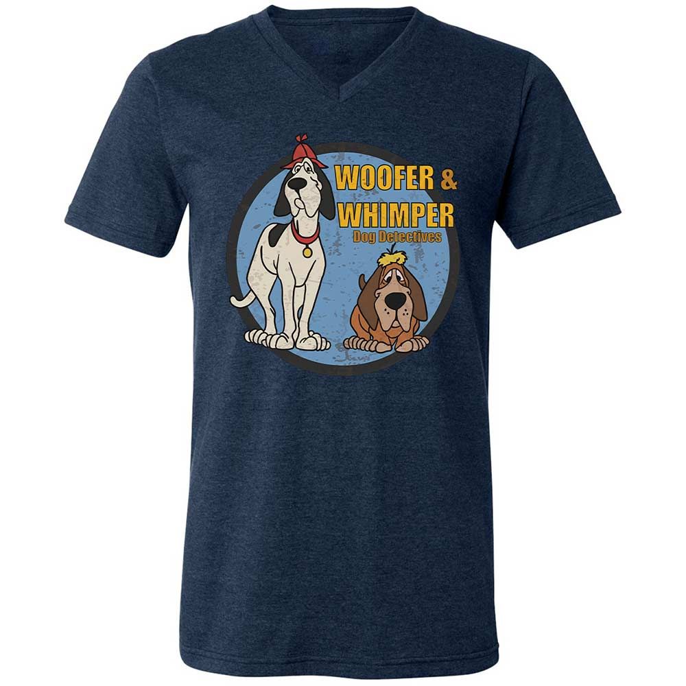 Unisex V-Neck T-Shirt - 46HHCJAX - Heather Navy - 13