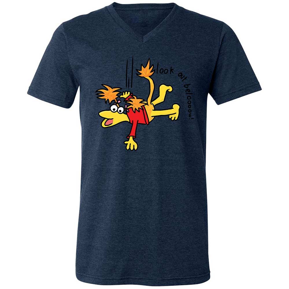 Unisex V-Neck T-Shirt - AL9FUKSR - Heather Navy - 13