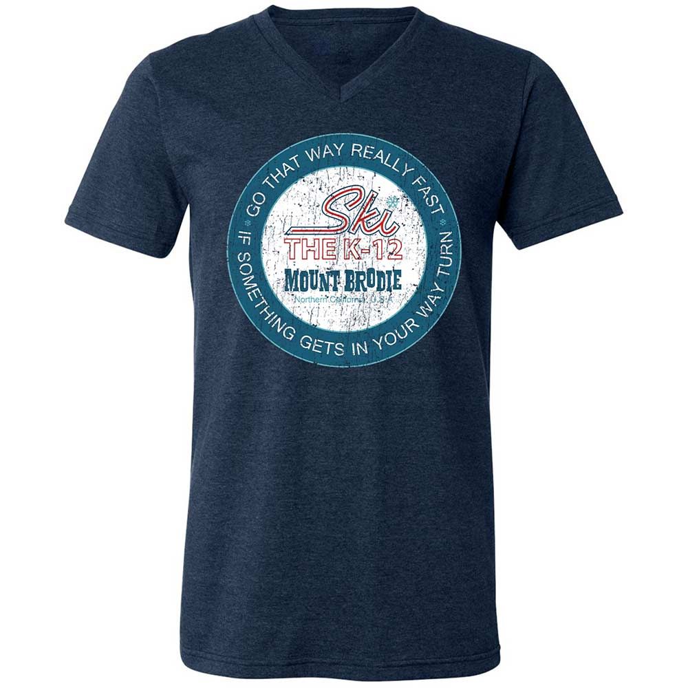 Unisex V-Neck T-Shirt - A9GUBAWB - Heather Navy - 13