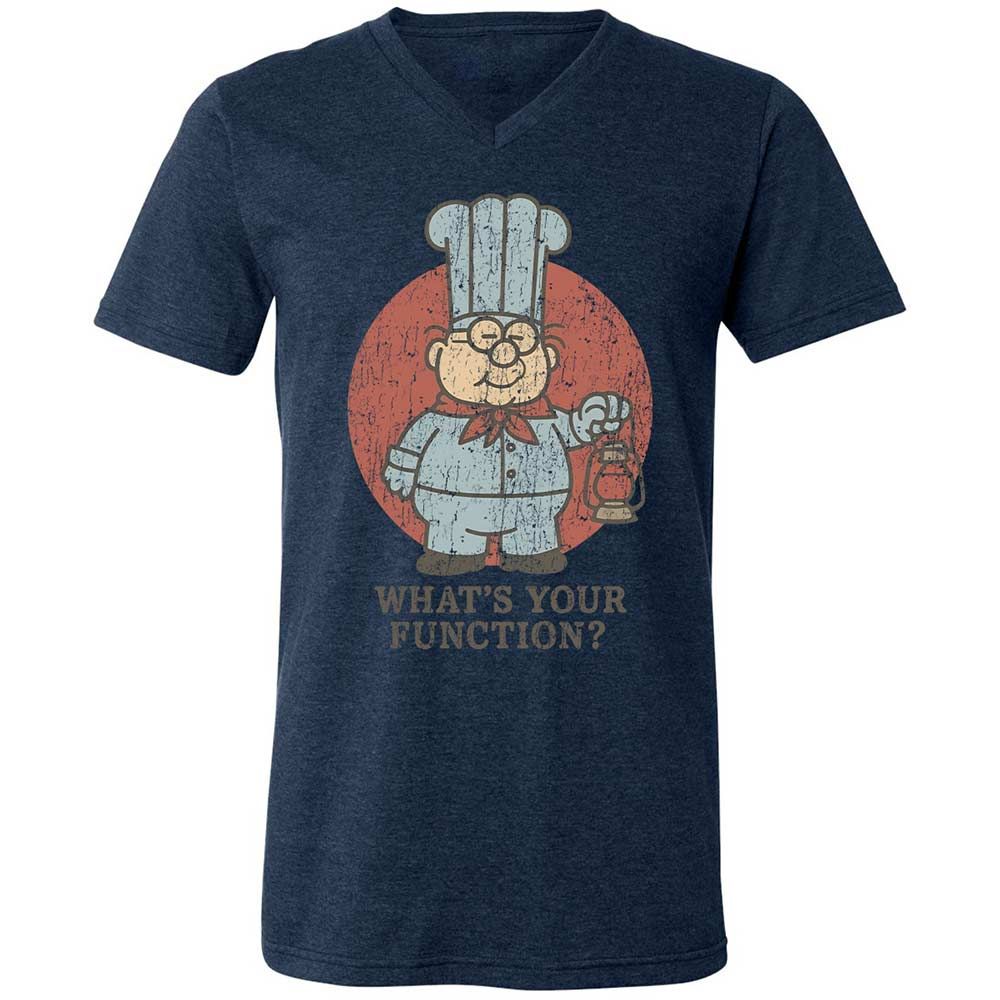 Unisex V-Neck T-Shirt - W4CU386R - Heather Navy - 13