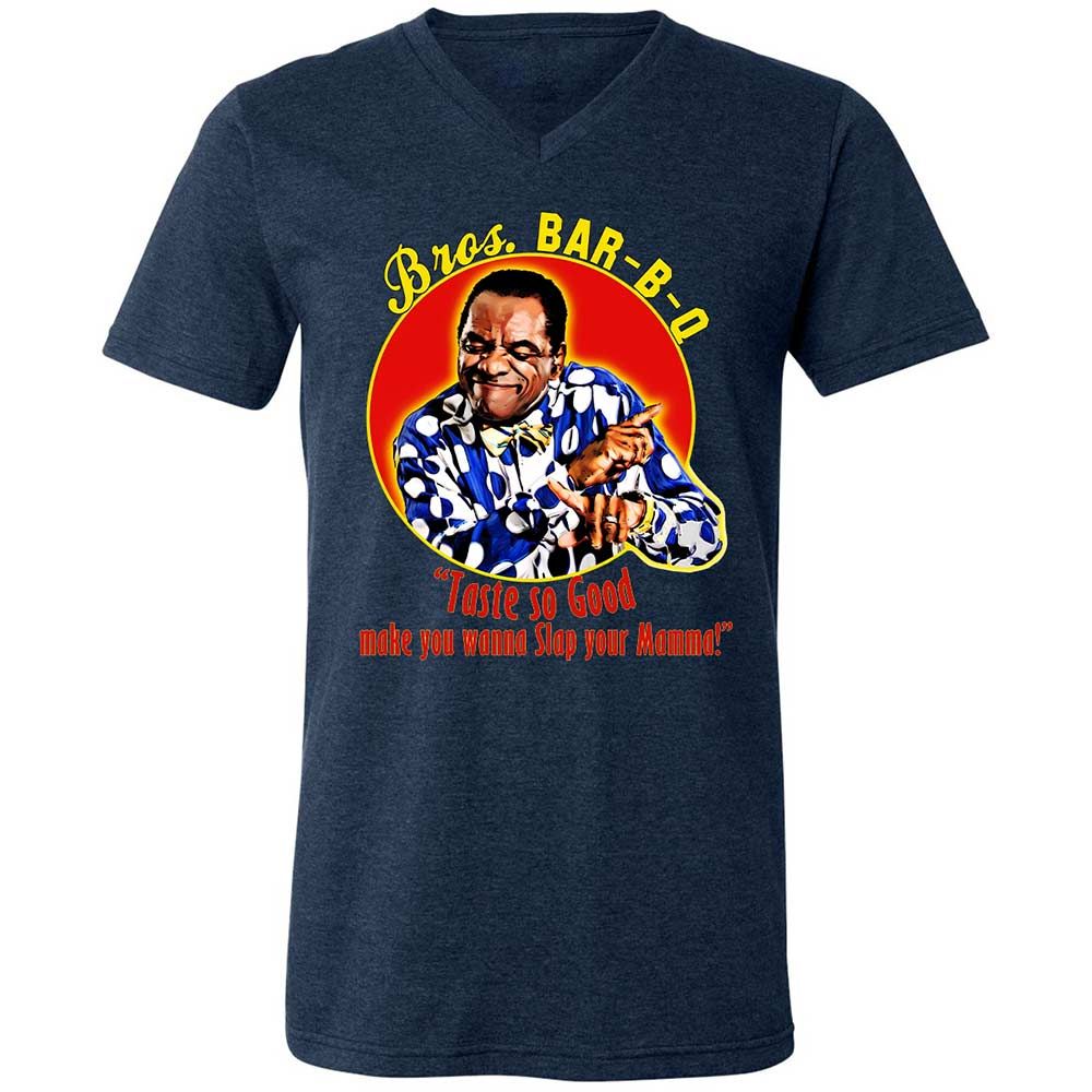 Unisex V-Neck T-Shirt - 7CPYE1EF - Heather Navy - 13
