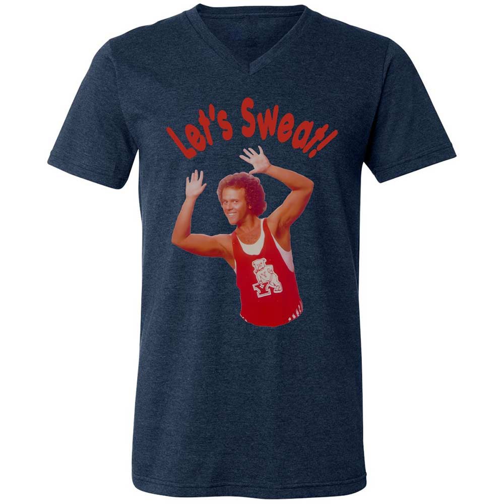 Unisex V-Neck T-Shirt - J5V38DGZ - Heather Navy - 13