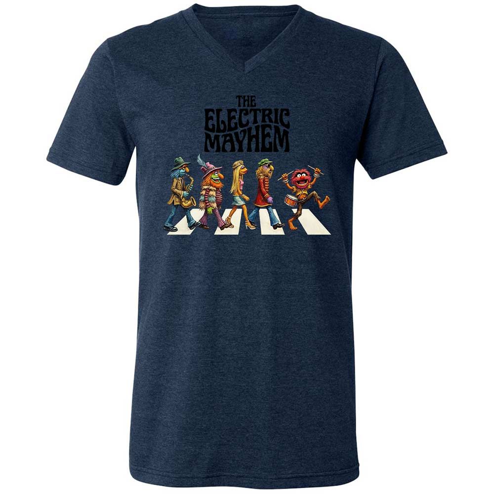 Unisex V-Neck T-Shirt - KLY8ZY8U - Heather Navy - 13