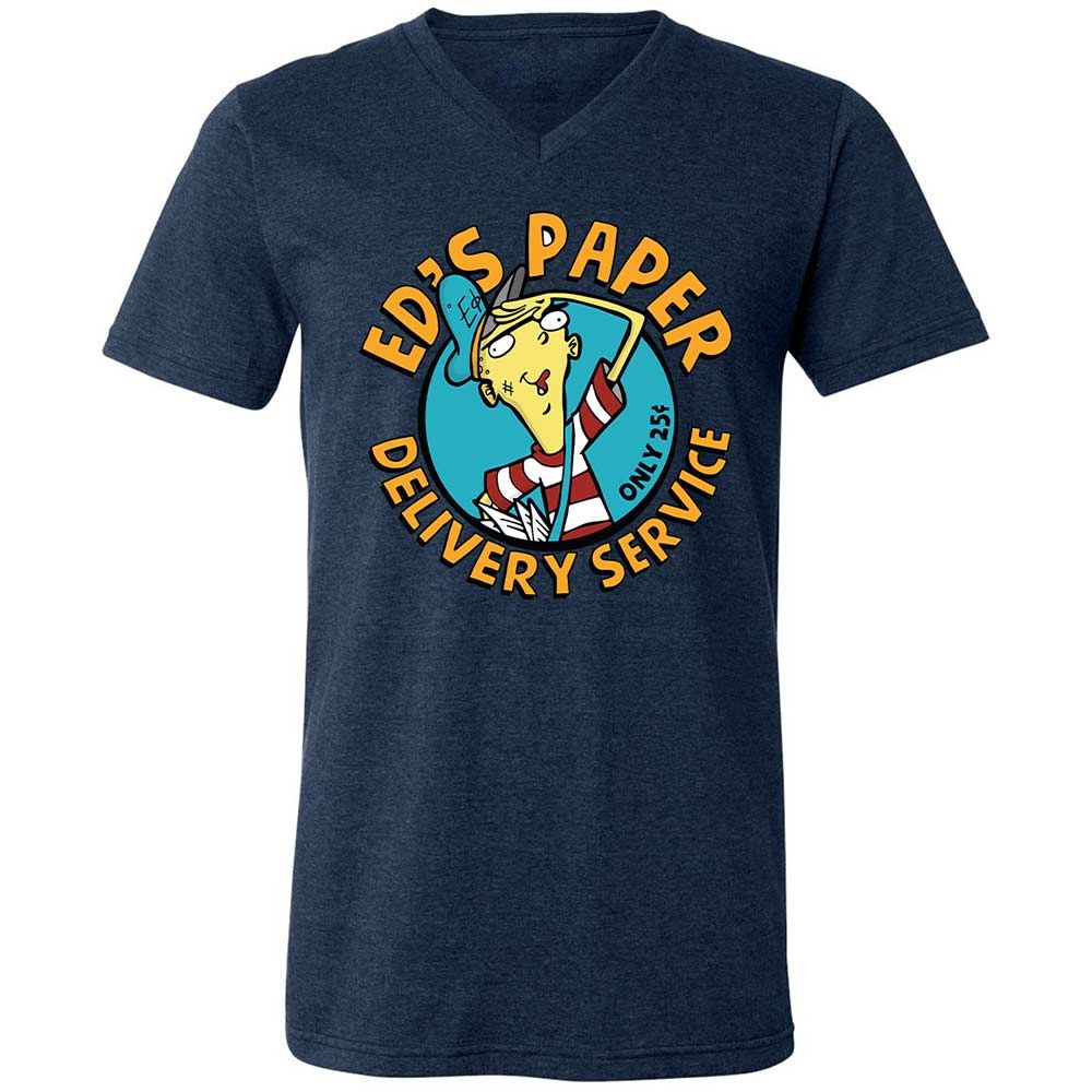 Unisex V-Neck T-Shirt - M6CTV62E - Heather Navy - 13