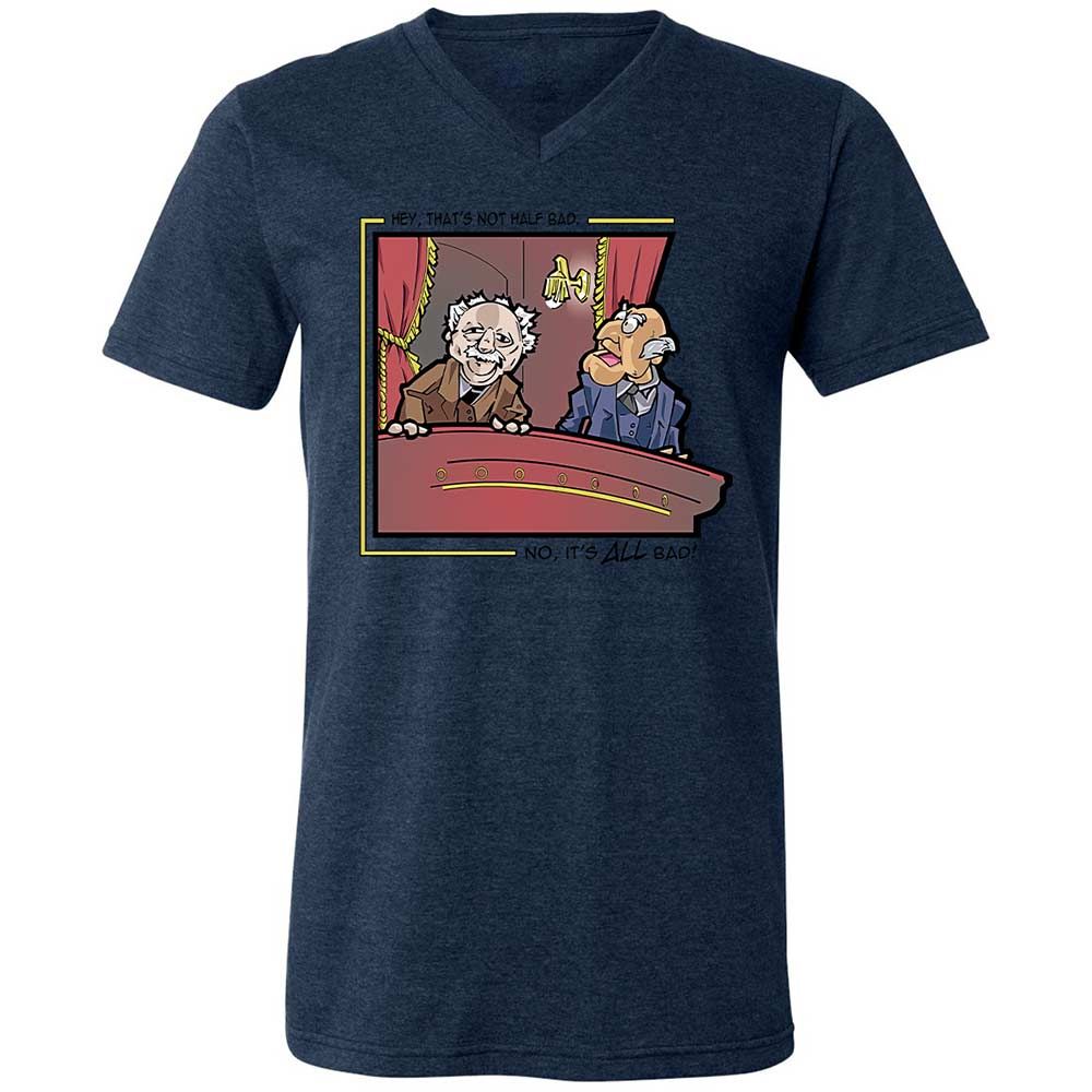 Unisex V-Neck T-Shirt - P8Z5UVAM - Heather Navy - 13