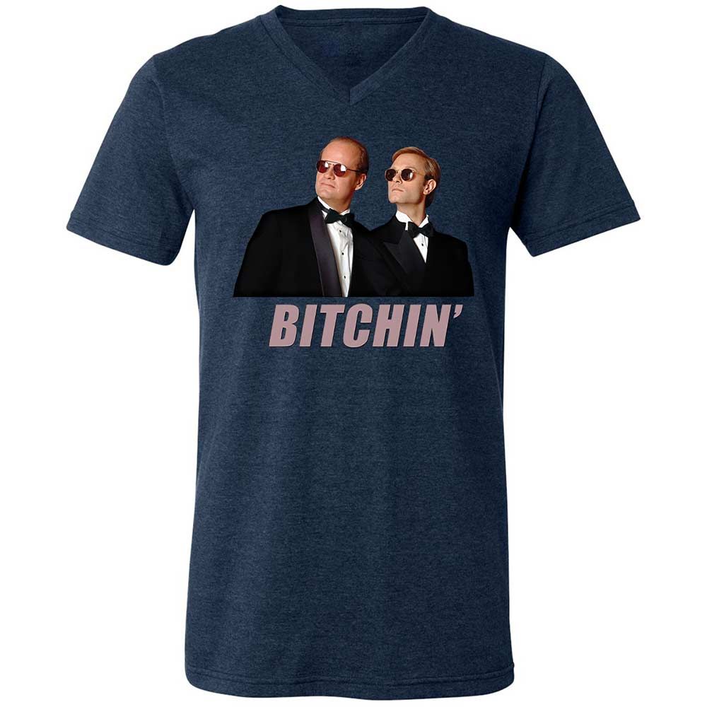 Unisex V-Neck T-Shirt - G48WVGEV - Heather Navy - 13