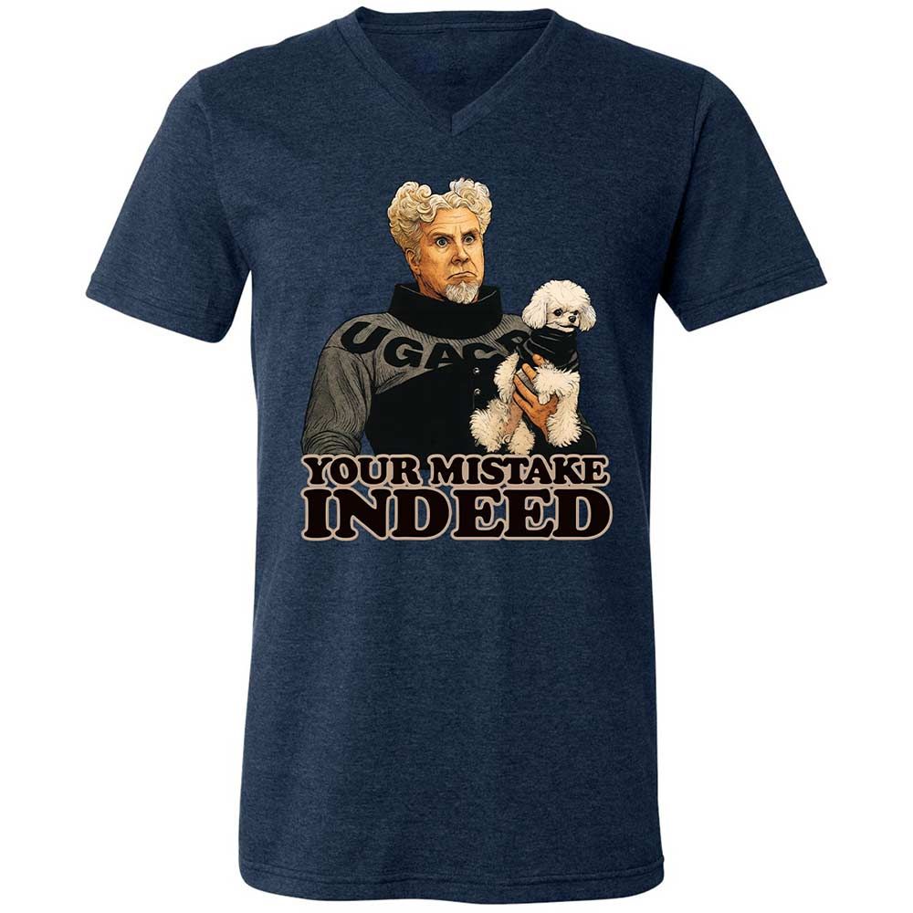 Unisex V-Neck T-Shirt - R2H6GNGE - Heather Navy - 13