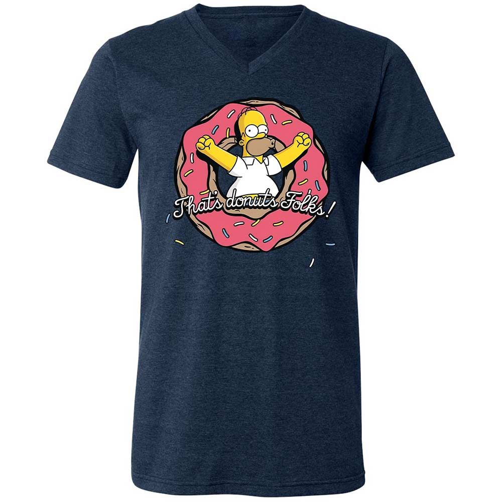 Unisex V-Neck T-Shirt - MPKF3T8D - Heather Navy - 13