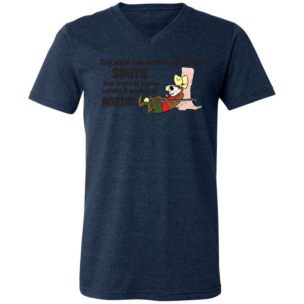 Unisex V-Neck T-Shirt - Q2PQ94JK - Heather Navy - 13
