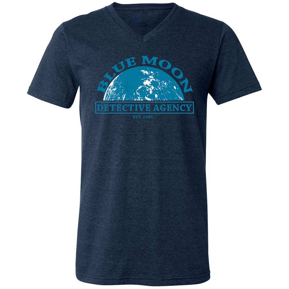 Unisex V-Neck T-Shirt - JHYTSBLG - Heather Navy - 13