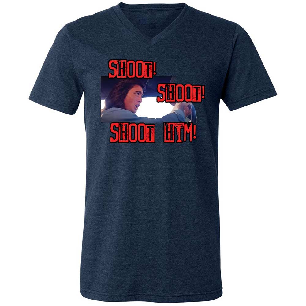Unisex V-Neck T-Shirt - V51U6G3Y - Heather Navy - 13