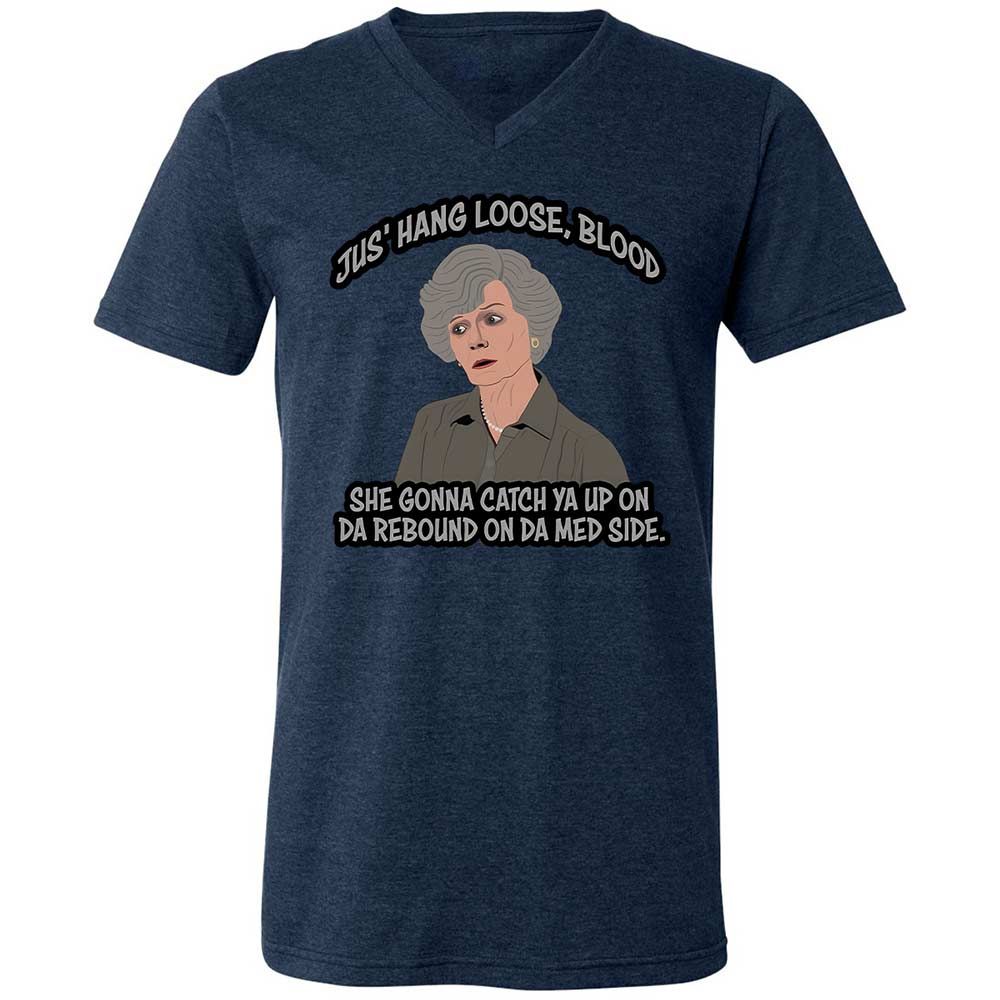 Unisex V-Neck T-Shirt - WQ8A7ZQK - Heather Navy - 13