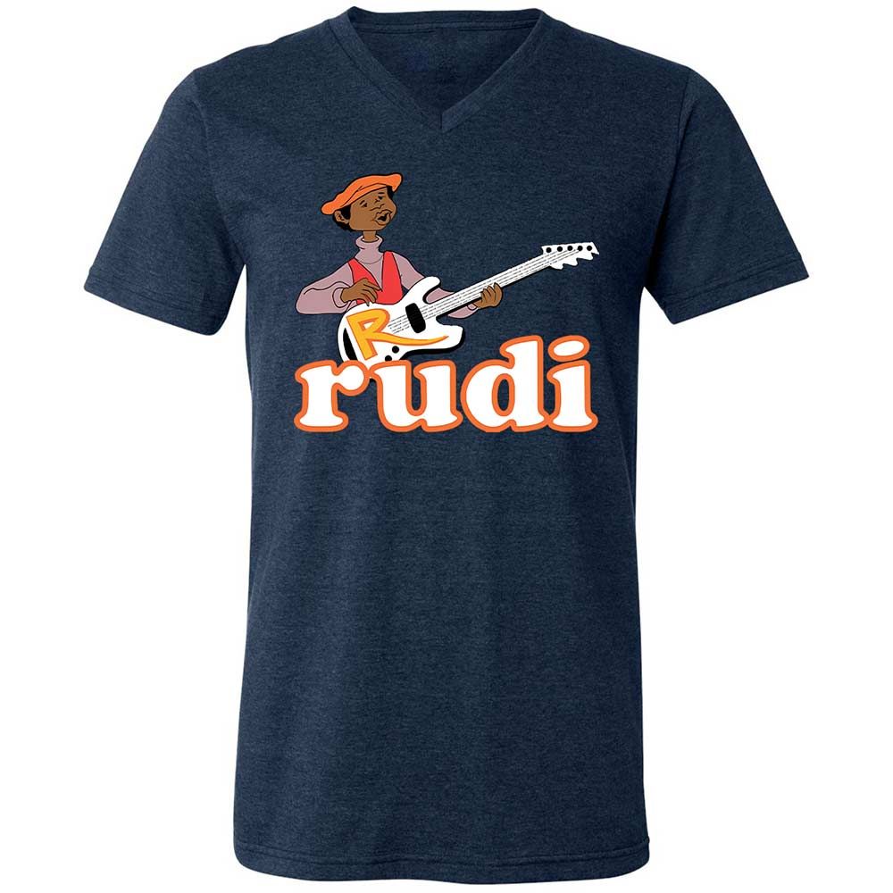 Unisex V-Neck T-Shirt - 2KBSVMNV - Heather Navy - 13