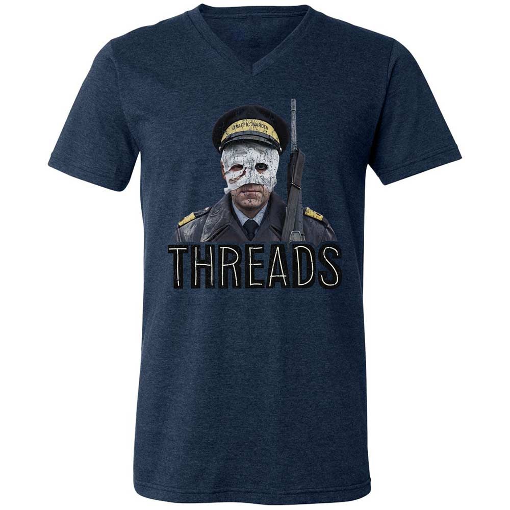 Unisex V-Neck T-Shirt - BMDM164U - Heather Navy - 13