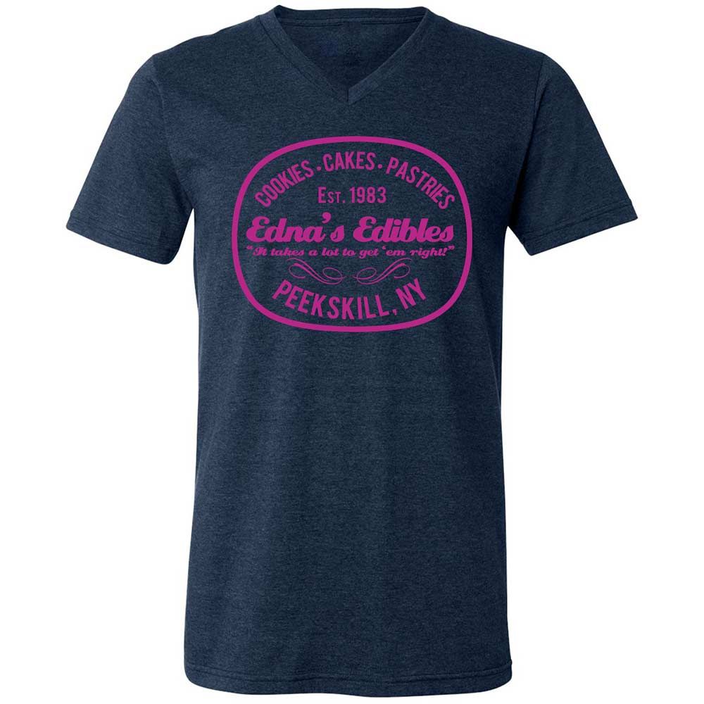 Unisex V-Neck T-Shirt - KAC9GSKU - Heather Navy - 13