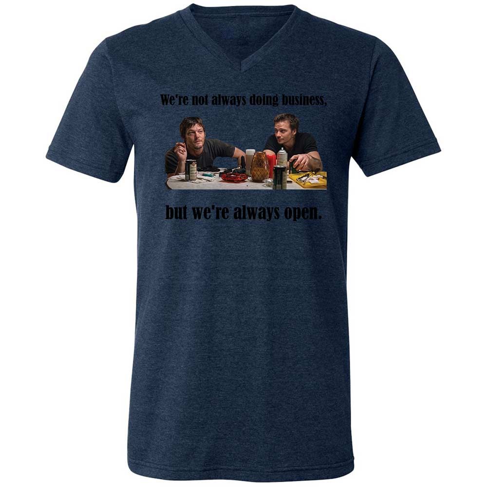 Unisex V-Neck T-Shirt - TV2ACB27 - Heather Navy - 13